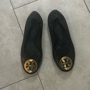 Tory Burch Black Flats